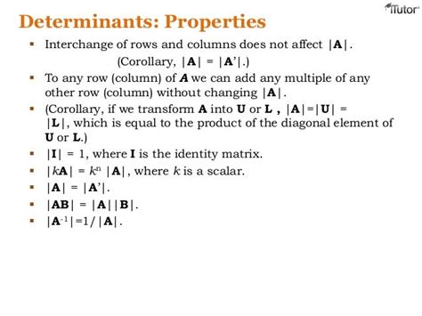 Inverse Matrix & Determinants