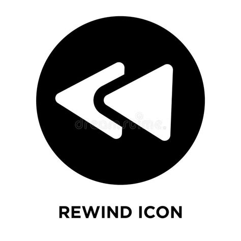 Rewind Icon Vector Isolated on White Background, Logo Concept of Stock ...