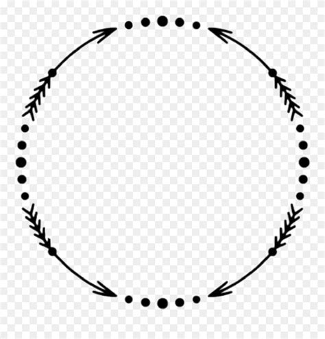 a circular frame with arrows in the middle