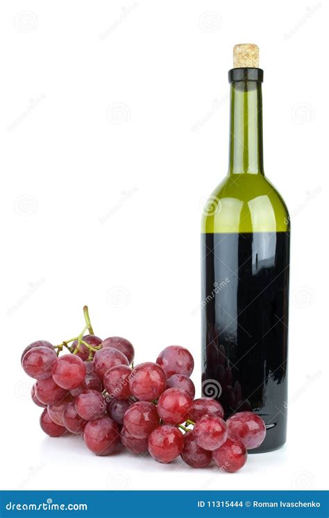 Wine bottle and grapes stock photo. Image of berry, background - 11315444