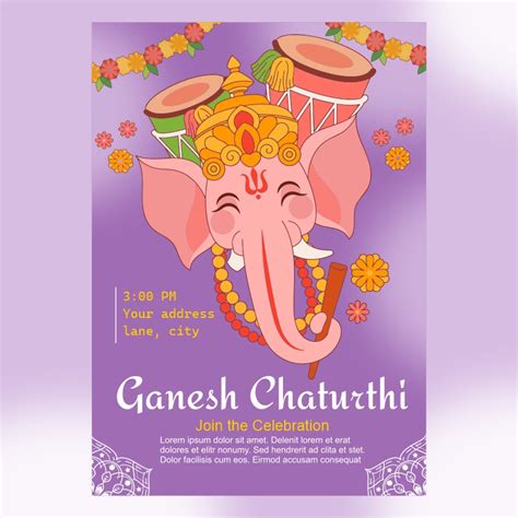 Download Invitation Card OF Ganesh Chaturthi 2023 Vector Design Download For Free | CorelDraw ...