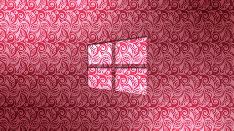 Windows 10 glass logo on pink pattern wallpaper - Computer wallpapers - #45302