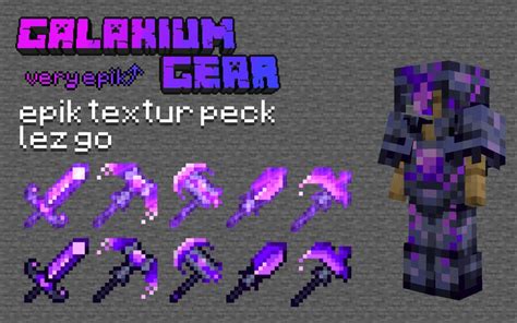 Galaxium Gear (Retextured Better Netherite) - Java Minecraft Texture Pack