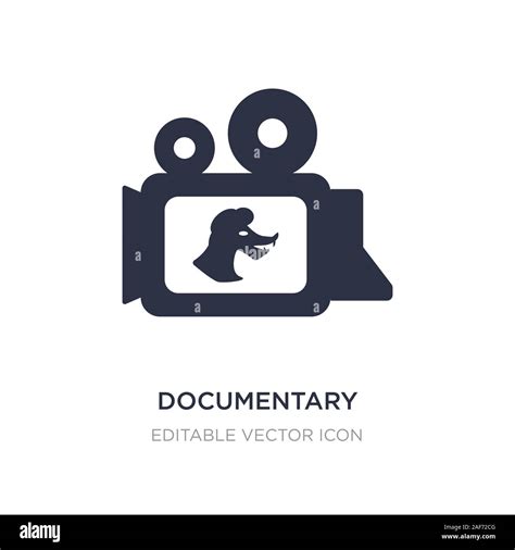 documentary icon on white background. Simple element illustration from Animals concept ...