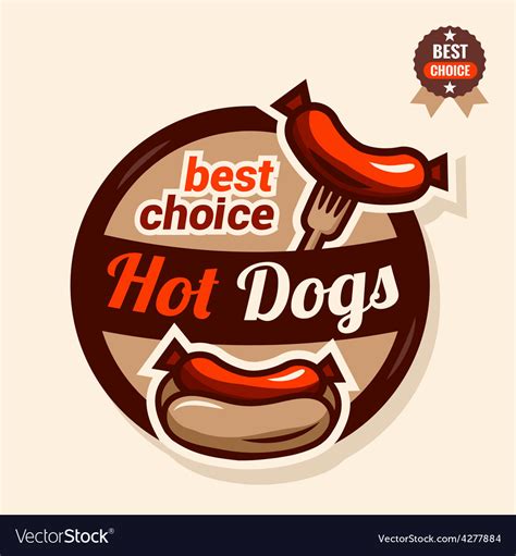 Hot dog logo Royalty Free Vector Image - VectorStock