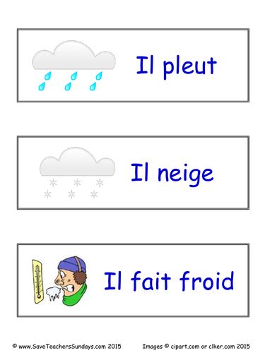 French Seasons & Weather Lesson Plan, PowerPoint (with audio ...