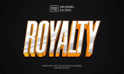 Premium PSD | Royalty text style effect