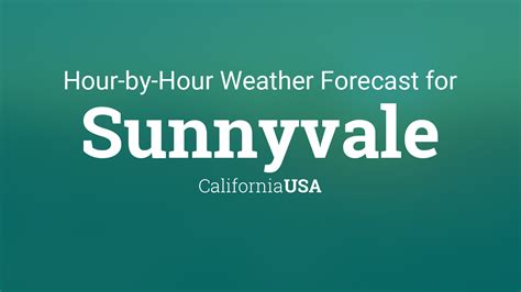 Hourly forecast for Sunnyvale, California, USA