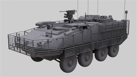 ArtStation - Stryker with full interior US Army ICV | Game Assets