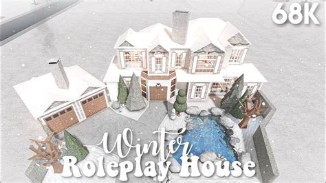 Winter roleplay house - Bloxburg speed build (including the christmas up... | Cute house, House ...