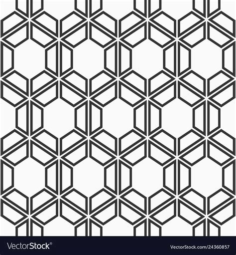 Seamless geometric pattern of hexagons Royalty Free Vector