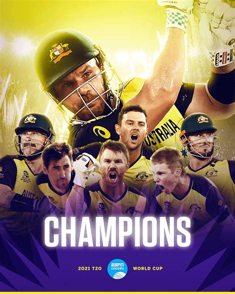 Australia Win The 2021 ICC Men’s T20 Cricket World Cup! : r/Cricket