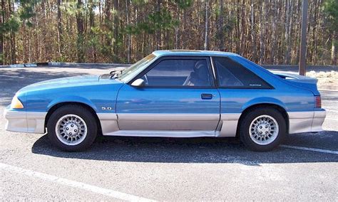 Bright Regatta Blue 1989 Ford Mustang GT Hatchback