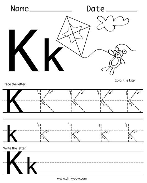 Tracing Letter K Worksheets | TracingLettersWorksheets.com