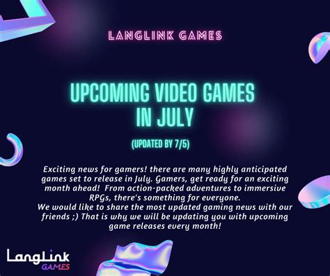 Upcoming video games in July 2023 (Game Localization Service)