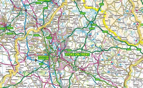 Staffordshire County Map | County map, Detailed map, Newcastle-under-lyme