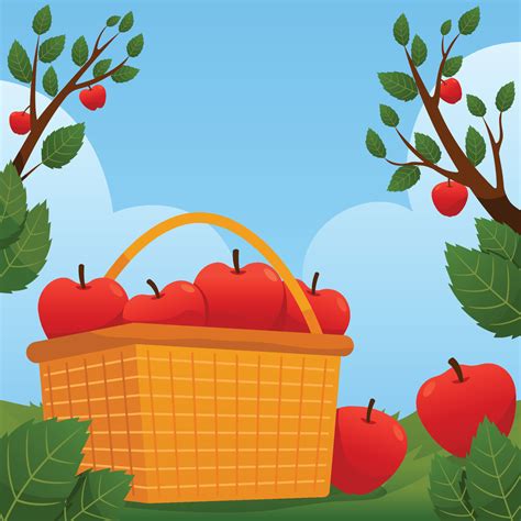 Basket Full Of Red Apple 8044222 Vector Art at Vecteezy