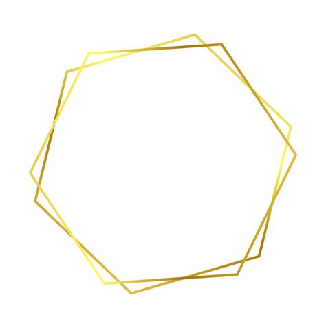 Geometric Gold Frame 17059163 PNG