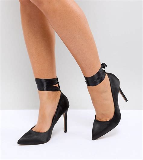 Lyst - Asos Weak Wide Fit High Heels in Black