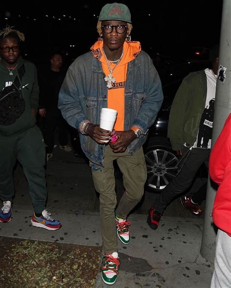 Young Thug wearing Do Not Disturb. Tie Dye Logo Hoodie, Amiri Zip ...