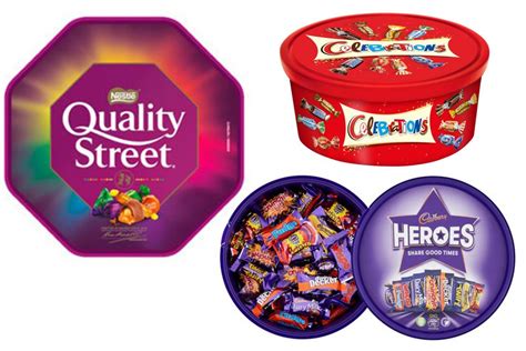 Asda is selling two tubs of Christmas chocolates including Celebrations, Heroes and Quality ...