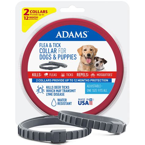 Adams Flea & Tick Collar for Dogs and Puppies, 2 pack in grey color - Walmart.com - Walmart.com