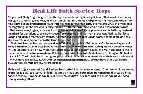 sample faith story Family Ministry Tools include God in your week