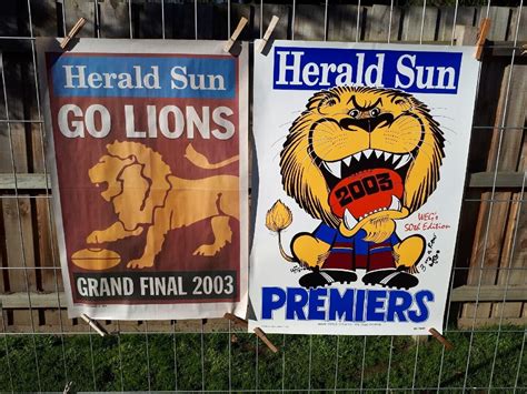 AFL Premierships Posters - Brisbane Lions - 2003 - Signed by WEG | eBay