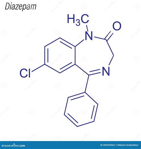 Diazepam Molecule Structure Stock Photography | CartoonDealer.com #56303684