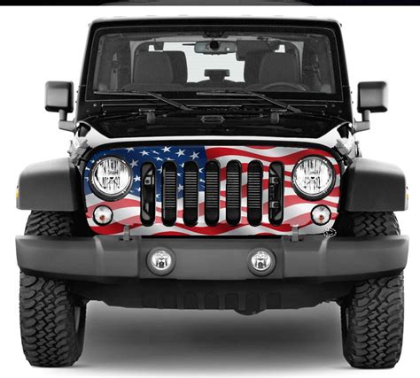 Jeep Wrangler American Flag Grill Jeep Grill, Jeepers, Racing Stripes, Jeep Wrangler, American ...