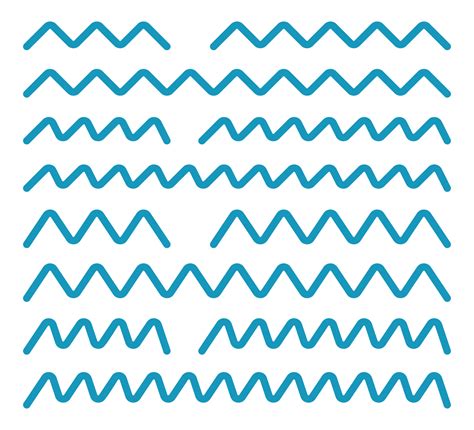 zig zag vector set, dudle line pattern design for border. 21876845 ...