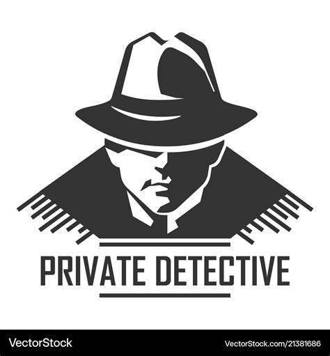 Private detective spy agency icon Royalty Free Vector Image