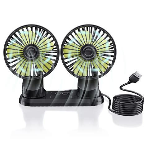 Buy Ymenow USB Cooling Fan, 5V Mini Dual-Head Portable Electric Car ...