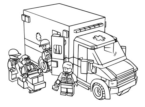 Lego Ambulance coloring page - Download, Print or Color Online for Free