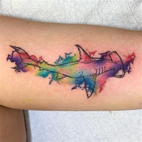 watercolor shark tattoo - Google Search | Tattoo arm designs, Shark tattoos