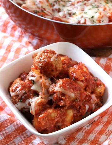 Quick and Easy One Skillet Gnocchi and Meatballs - myfindsonline.com