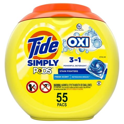 Tide Simply Pods Refreshing Breeze, 55 Ct Laundry Detergent Pacs - Walmart.com - Walmart.com