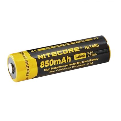 Nitecore 14500 850mAh 3.6V Rechargeable Li-ion Battery NL1485