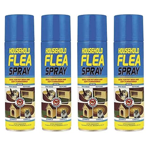 Flea Killer Spray 200ml Aerosol Animal Flea Dog Cat Tick Protection Flea Treatment spray for the ...