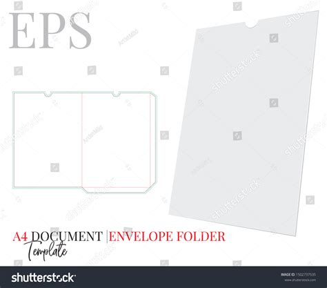 Document Folder Template Folder Envelope Vector Stock Vector (Royalty ...