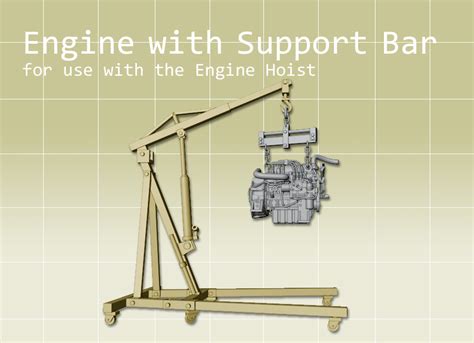 Engine with support bar for Engine Hoist