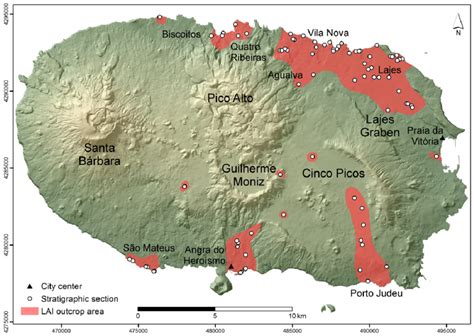 2. Outcropping areas of the Lajes-Angra Ignimbrite Formation and... | Download Scientific Diagram