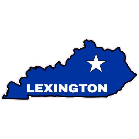 Lexington Kentucky State Shaped Sticker - U.S. Custom Stickers