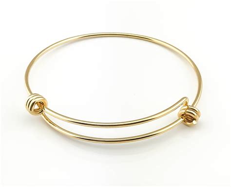 Gold Stainless Steel Adjustable Bangle. Adjustable Stainless Steel ...