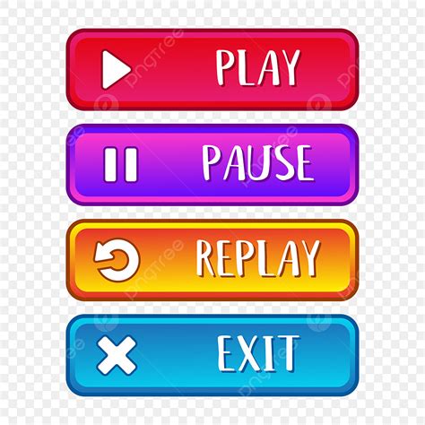 Play Pause Button Vector Hd PNG Images, Game Button For With Play Pause ...