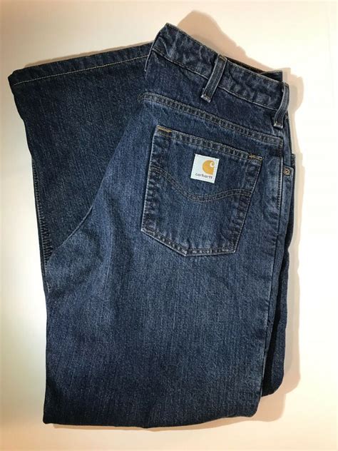 Carhartt Flannel Lined Jeans Womens Sz 8x30 Blue Denim Pants Outdoor Work Pants | eBay | Flannel ...