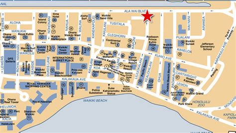 Map of Downtown Waikiki | Waikiki Beach – Honolulu, Hawaii – Yahoo ...