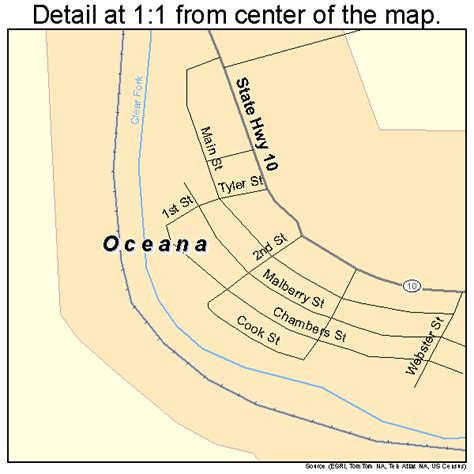 Oceana West Virginia Street Map 5460364