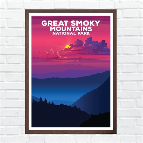 Smoky Mountains Poster - Etsy