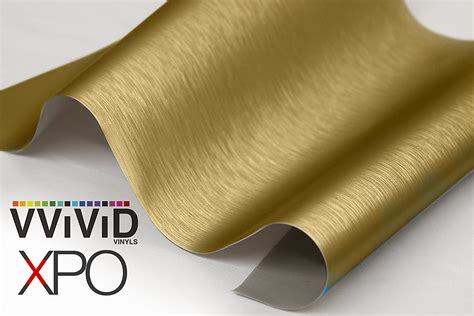 VViViD Gold Brushed Metallic Steel Vinyl Wrap Roll with Air Release Technology (6ft x 5ft) - KLP ...